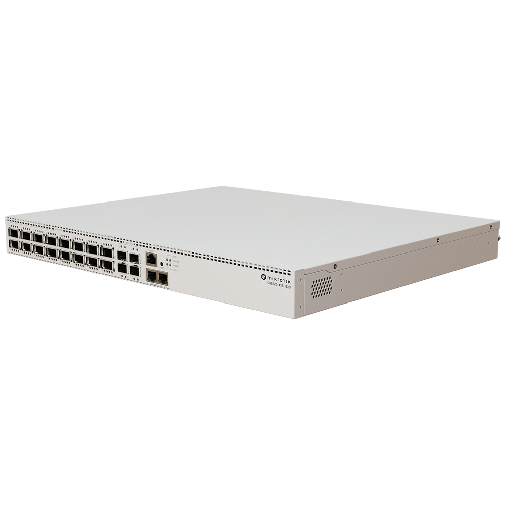 Коммутатор MikroTik CRS520-4XS-16XQ-RM, 2×10GbE, 4×25G SFP28, 16×100G QSFP28, 1U