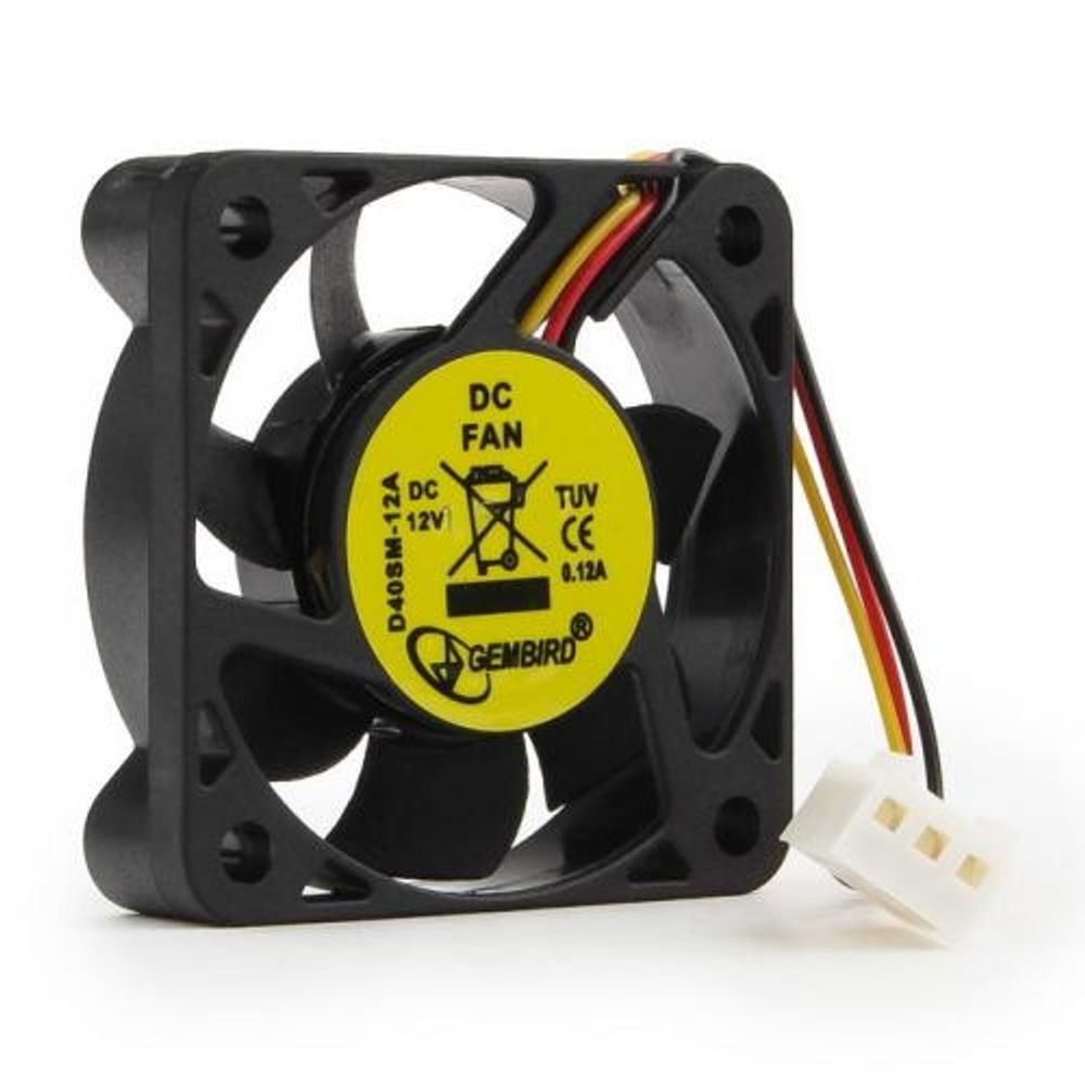 Вентилятор Gembird D40SM-12A, 40×40×10 мм, 3 pin