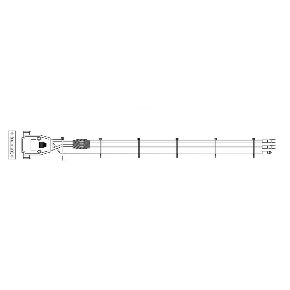 Кабель питания Gospower 0504-18030040, DC 3 м, 48 В, 3W3 — U-образная клемма