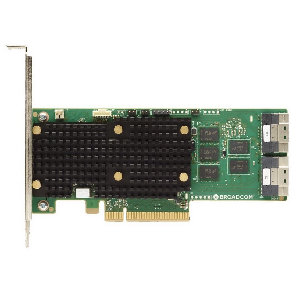 RAID-контроллер Broadcom 9660-16i, PCIe 4.0 x8, 16 портов, 4 ГБ кэш