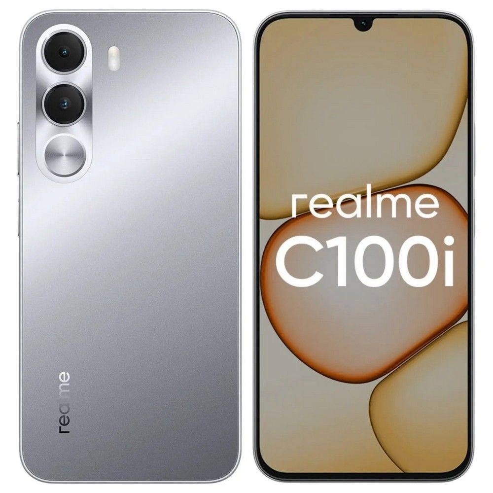 Смартфон Realme RMX5377, C100i, 4+128, серебристый