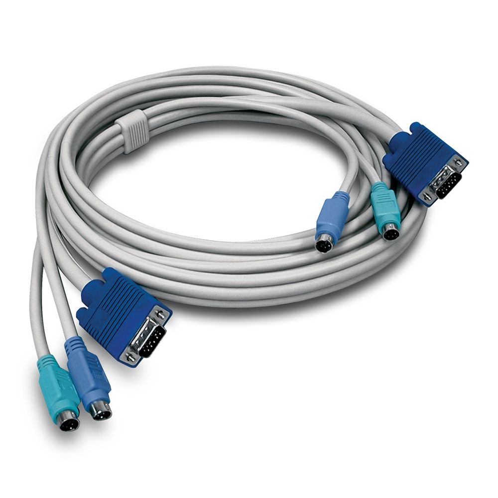 Кабель KVM TrendNet TK-C10, 3 м, PS/2 + DB15