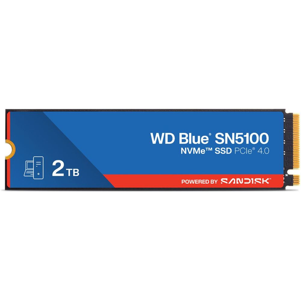 Твердотельный накопитель Western Digital Blue SN5100, 2 ТБ, M.2 2280, PCIe 4.0, 7100/6700 МБ/с