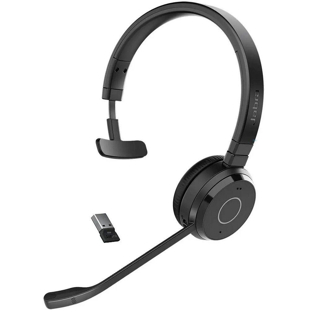 Гарнитура Jabra Evolve 65 TE, Link 390a MS Mono, Bluetooth/USB-A, 30 м, 75 г