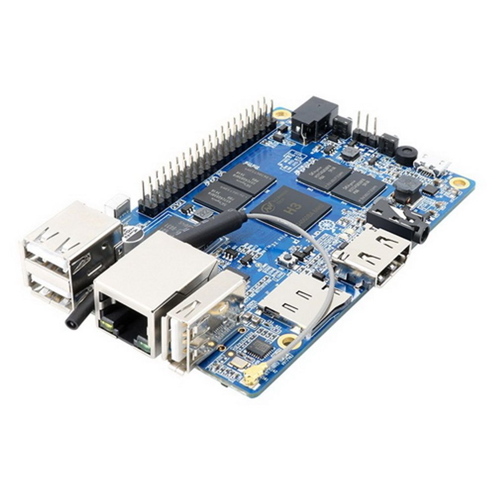 Одноплатный компьютер Orange Pi  Plus 2E (RD006), Allwinner H3 Quad Core 1.6GHz, 2GB DDR3 RAM, HDMI, TF card slot (Max. 32GB), LAN, Three USB 2.0 HOST, one USB 2.0 OTG, WiFi, IR-port, 40xGPIO