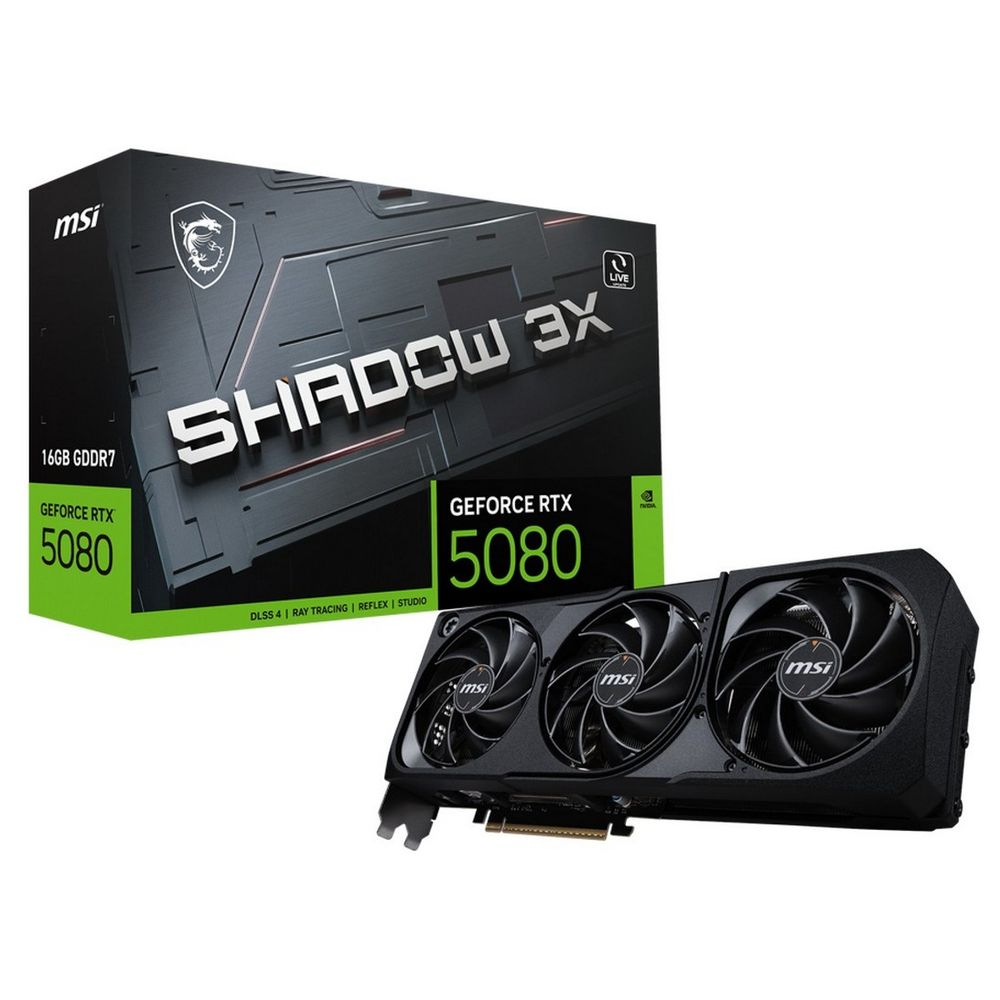 Видеокарта MSI RTX 5080 16G SHADOW 3X, 16GB GDDR7, 256bit