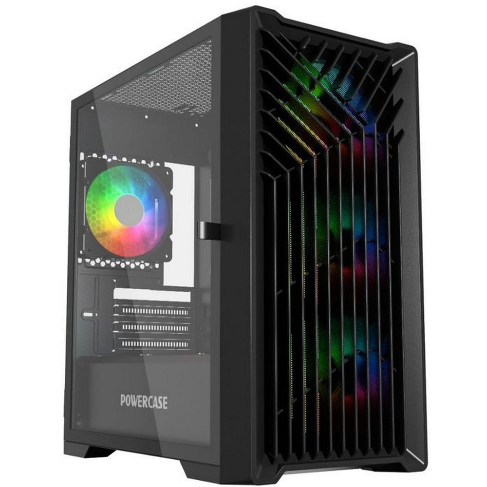 Корпус ПК Powercase CMMXB-L4, mATX, TG, черный