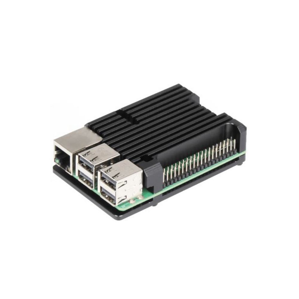 Корпус ACD RA505 для Raspberry Pi 4B, алюминий, чёрный, горизонтальное расположение платы