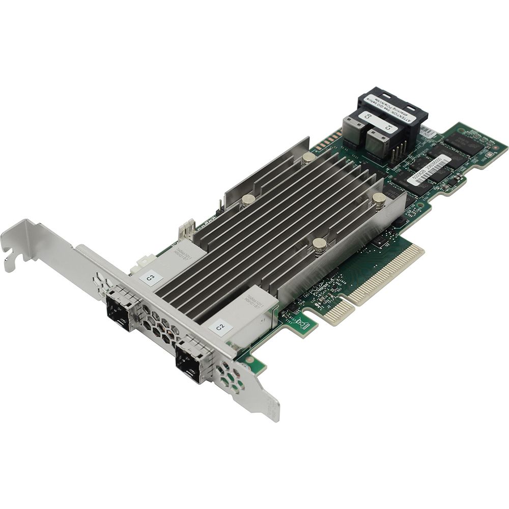 RAID-контроллер Broadcom 9480-8i8e SGL (05-50031-00010) PCIe 3.1 x8 LP, SAS/SATA/NVMe, RAID 0,1,5,6,10,50,60, 16port(2 * int SFF8643 + 2 * ext SFF8644), 4GB Cache, 3516ROC RTL {5}, (003624)