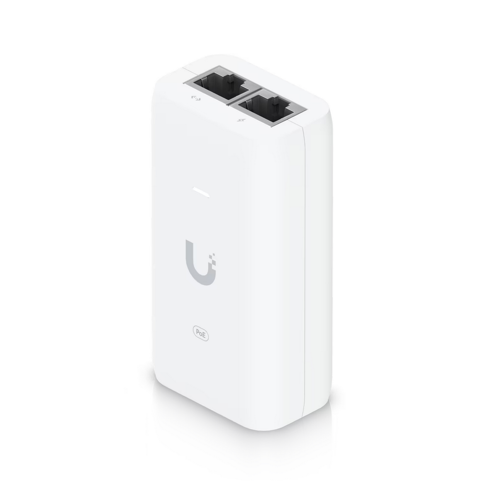 PoE-адаптер Ubiquiti U-PoE, 48VDC 15W, 1GbE, 802.3af