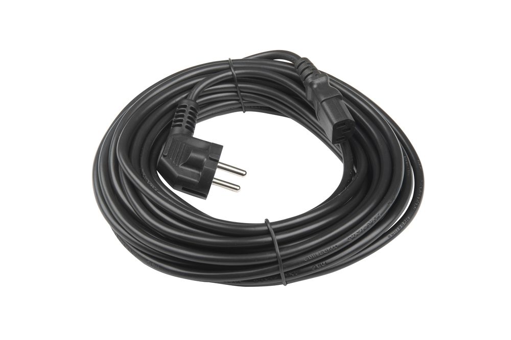 Кабель питания Hyperline PWC-IEC13-SHM-10-BK, Schuko–C13, 10 м