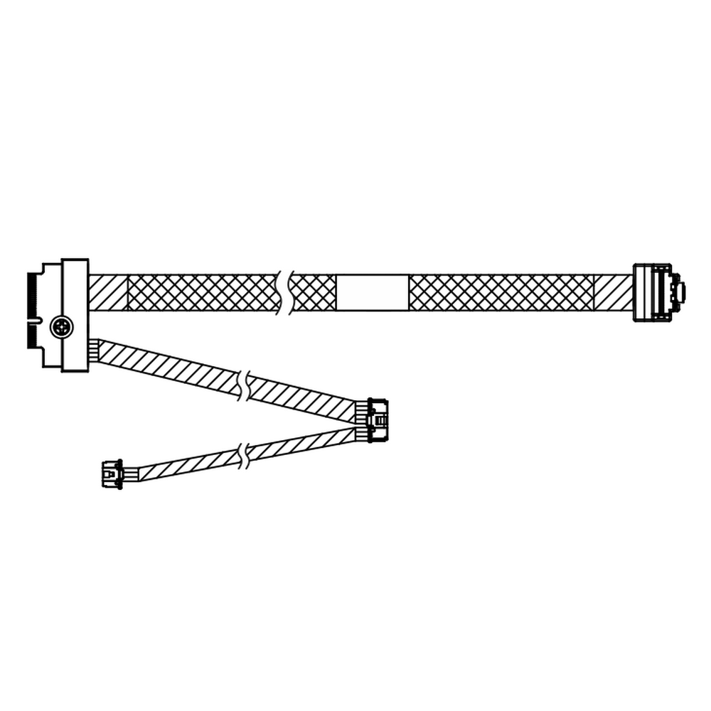 Кабель Lenovo ThinkSystem SR630 V3 M.2 NVMe 2-Bay RAID Cable Kit, Slimline SAS x4 — M.2