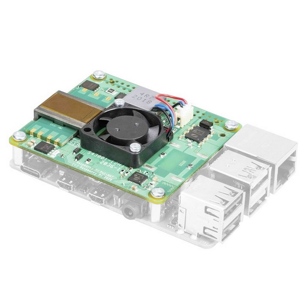 Плата интерфейсная Raspberry Pi Плата Power Over Ethernet (POE) Raspberry Pi PoE HAT+ for Raspberry Pi 3B+ и 4B, SC0468, для питания Raspberry Pi через Ethernet кабель. Вентилятор в комплекте.