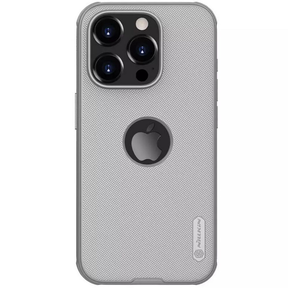 Чехол Nillkin Super Frosted Shield Pro, для Apple iPhone 15 Pro Max, серый, силикон/пластик