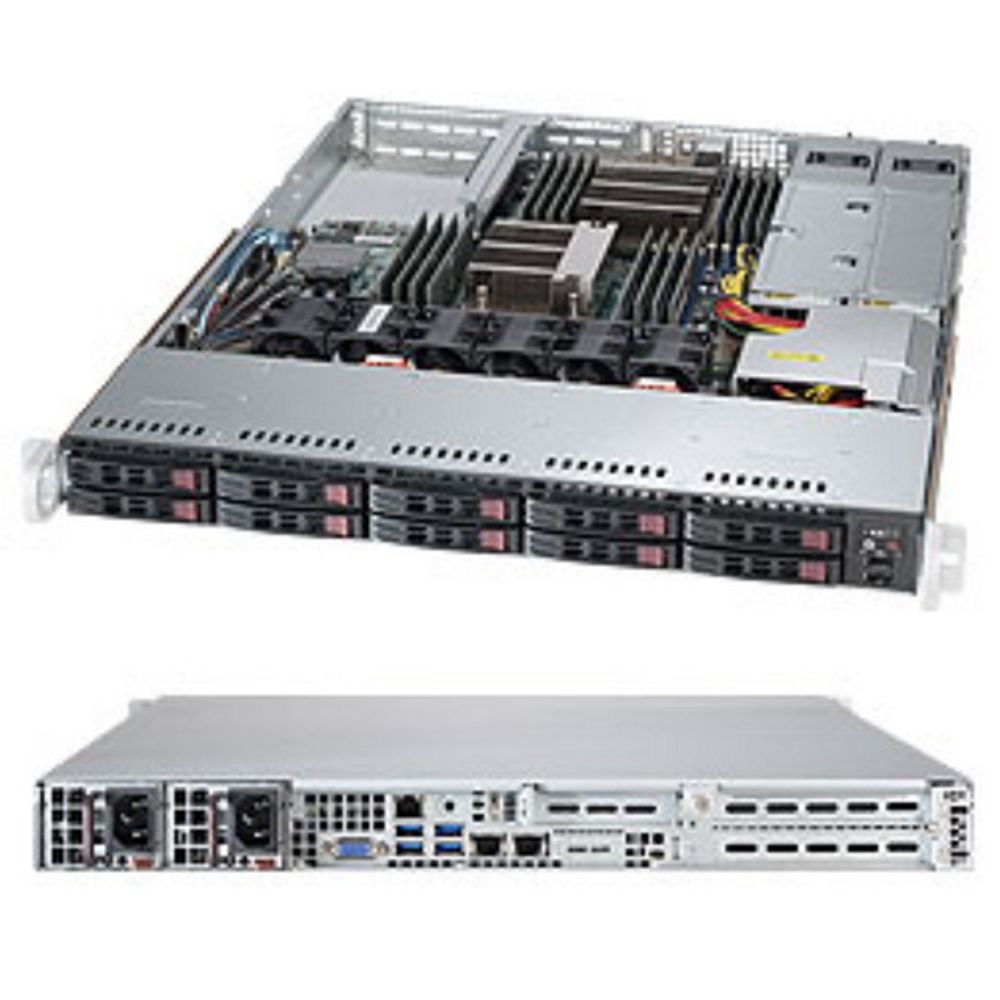 Сервер Supermicro SYS-1028R-WTR, 1U, 2×LGA2011-3, 16×DDR4, 10×2.5", 2×1GbE