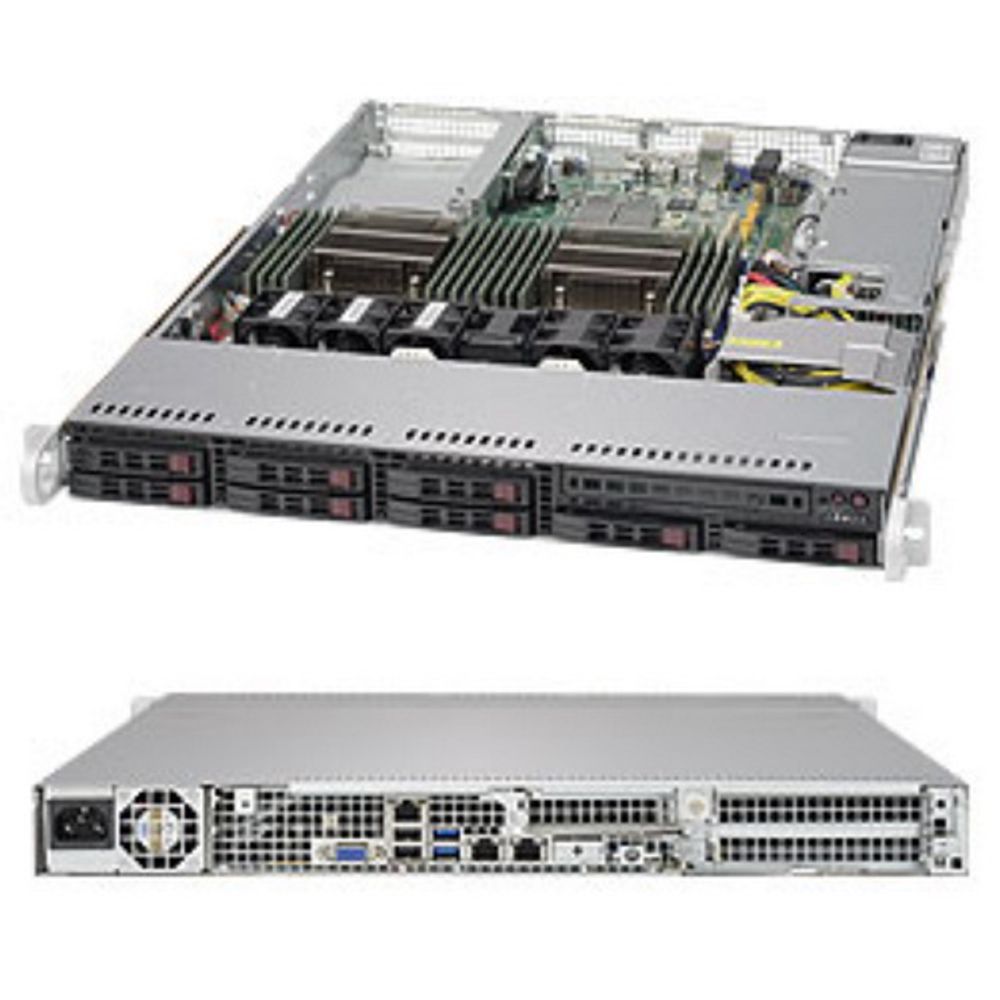 Серверная платформа SuperMicro SYS-1028R-TDW, 1U, 2×LGA2011, 16×DDR4