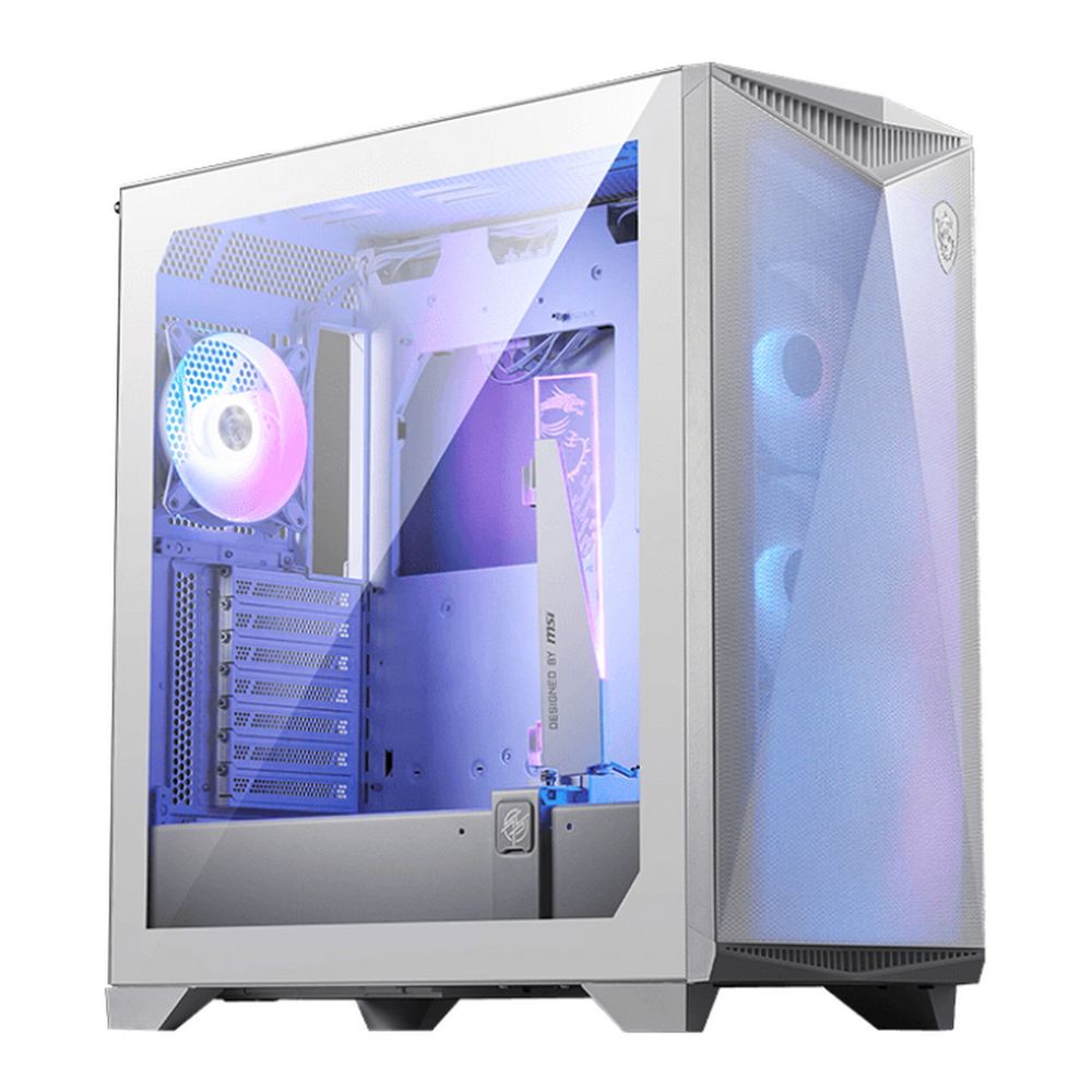 Корпус MSI MPG GUNGNIR 300R AIRFLOW White, Midi Tower, EATX, 4×120 мм PWM ARGB