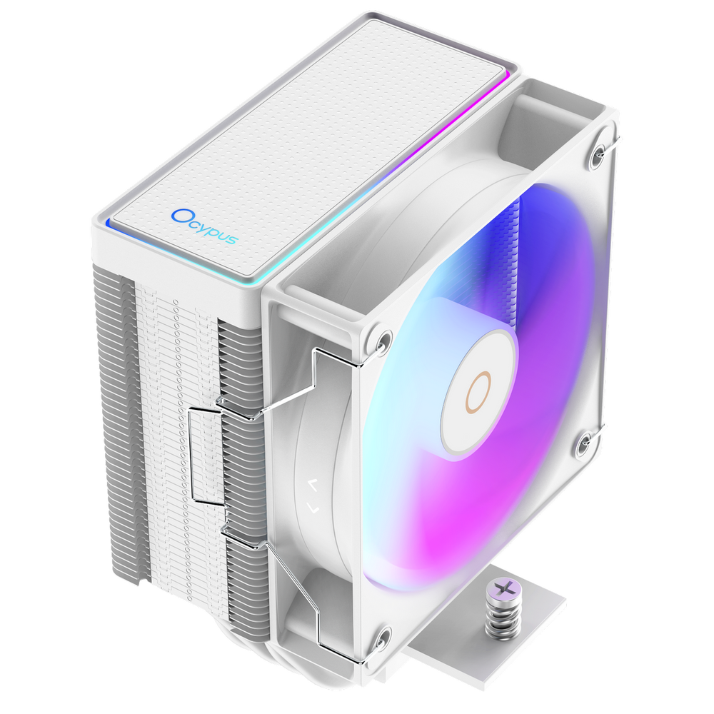 Кулер Ocypus Gamma A40 WH ARGB, 4 тепловые трубки, 100 мм, 200 Вт, LGA115x/1700/1851, AM4/AM5