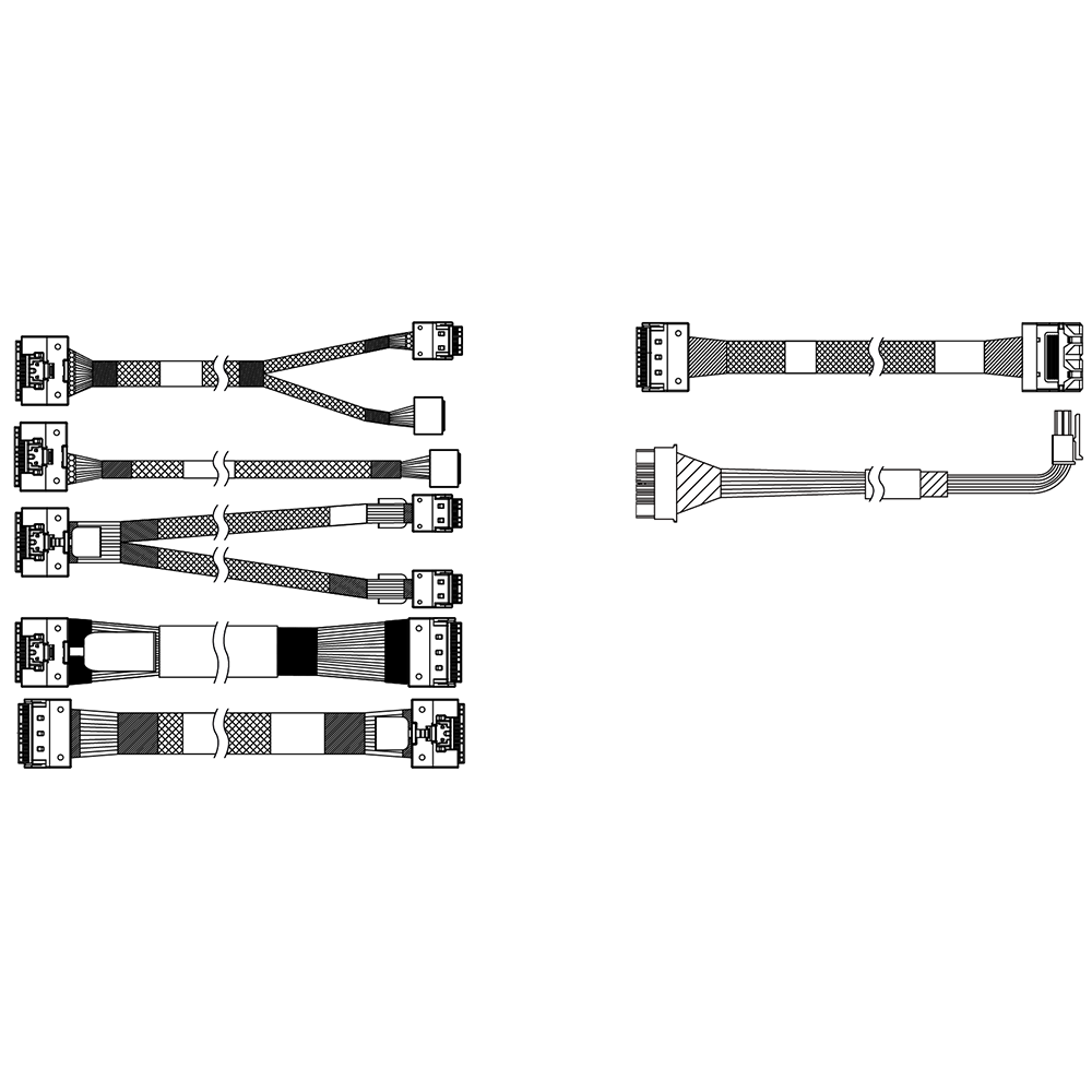 Кабель Lenovo 4X97A82935, ThinkSystem SR650 V3 2.5" Chassis Front BP2 SAS/SATA Cable Kit