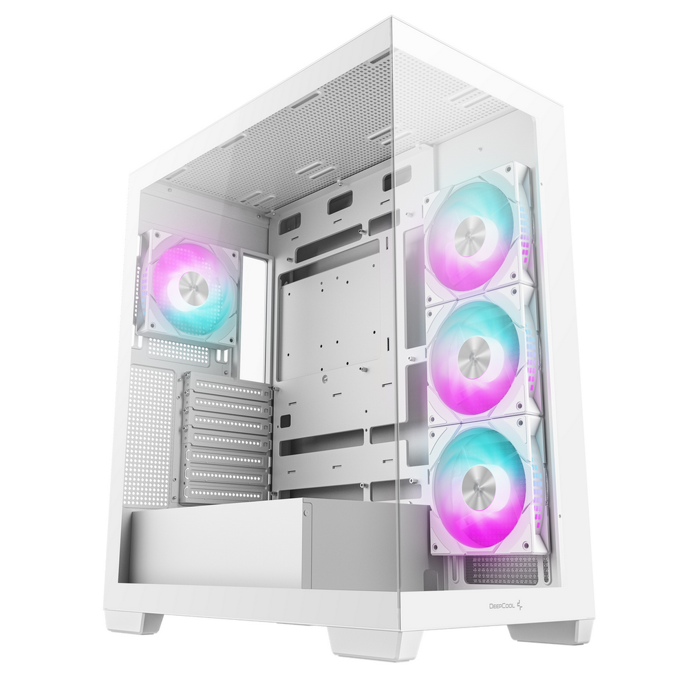 Корпус Deepcool CG580 4F WH R-CG580-WHADA4-G-1, Midi Tower, ATX, 4×120 мм ARGB, белый