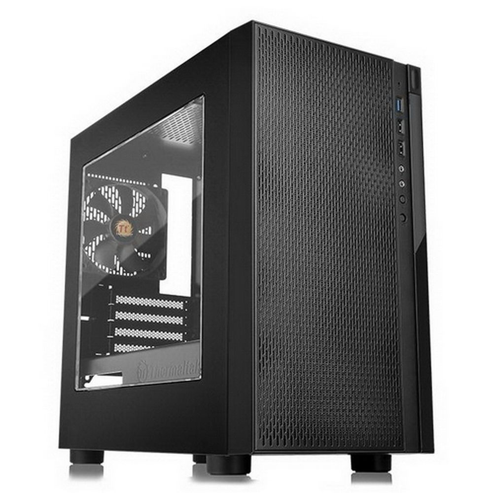 Корпус Thermaltake Versa H18 CA-1J4-00S1WN-00, mATX, сталь, окно из закалённого стекла