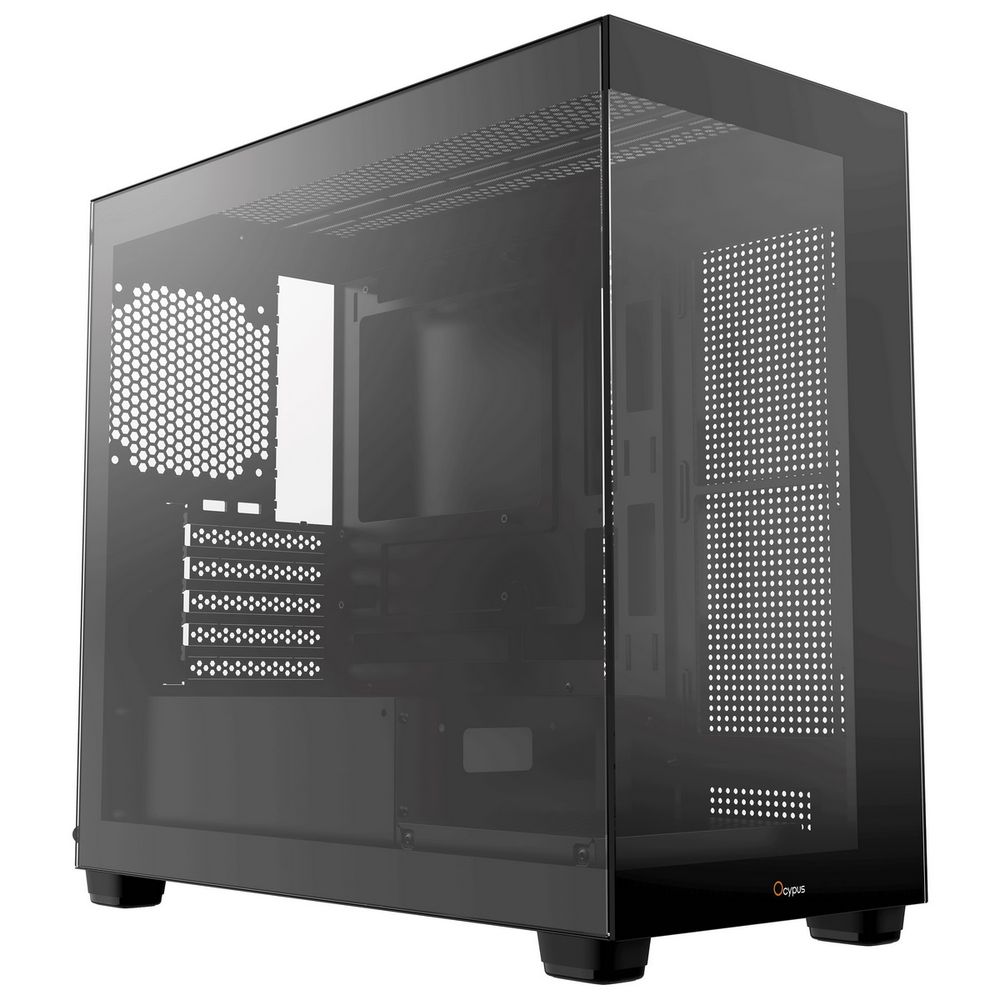 Корпус Ocypus Gamma-C52-BKD000XX-GL, Mini-Tower, Micro-ATX, закалённое стекло, без БП
