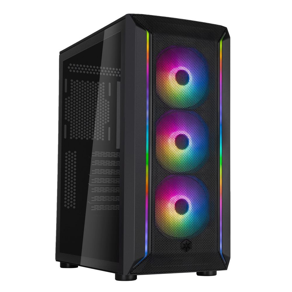 Корпус Silverstone G41FA511ZBG0020, ATX, High airflow, закалённое стекло, 3×120 мм RGB