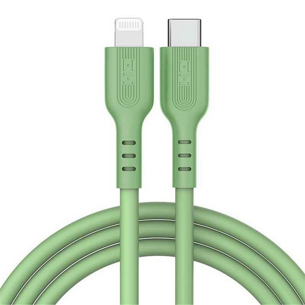 Кабель ZMI GL870 Type-C — Lightning, 1 м, 3 А, силикон, зелёный