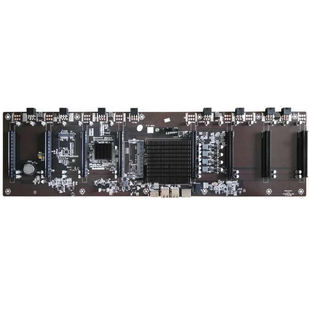 Материнская плата Afox AFHM65-ETH8EX, Intel Celeron 847, HM65, 1×DDR3L, 8×PCI-E x16