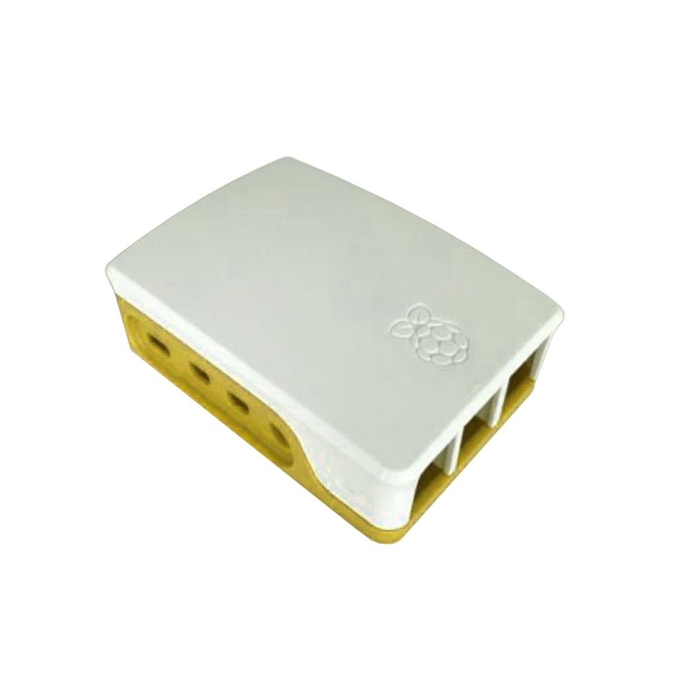 Корпус ACD RA600 для Raspberry 4B, пластик ABS, белый/жёлтый, 77×49×20 мм