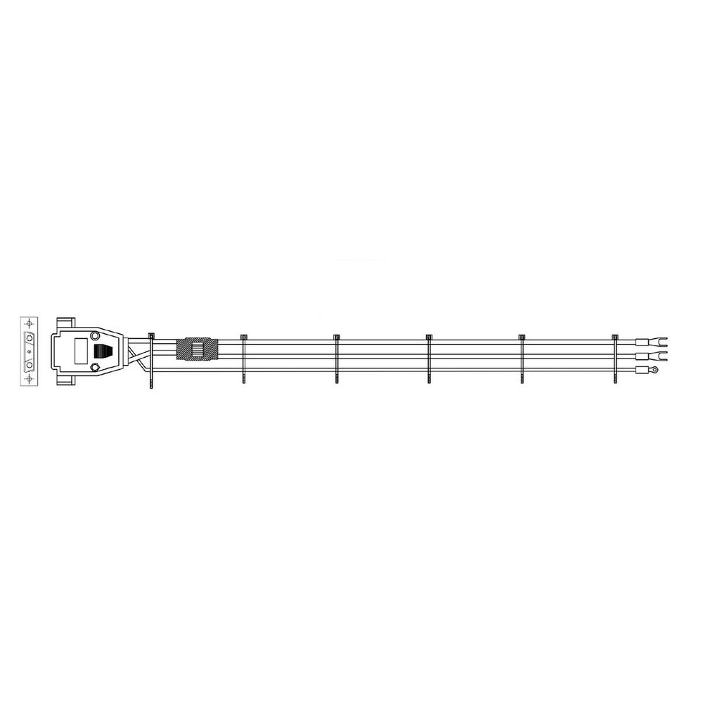 Кабель питания Gospower 0504-16030021, DC 2 м, 48 В, 3W3 — U-образная клемма