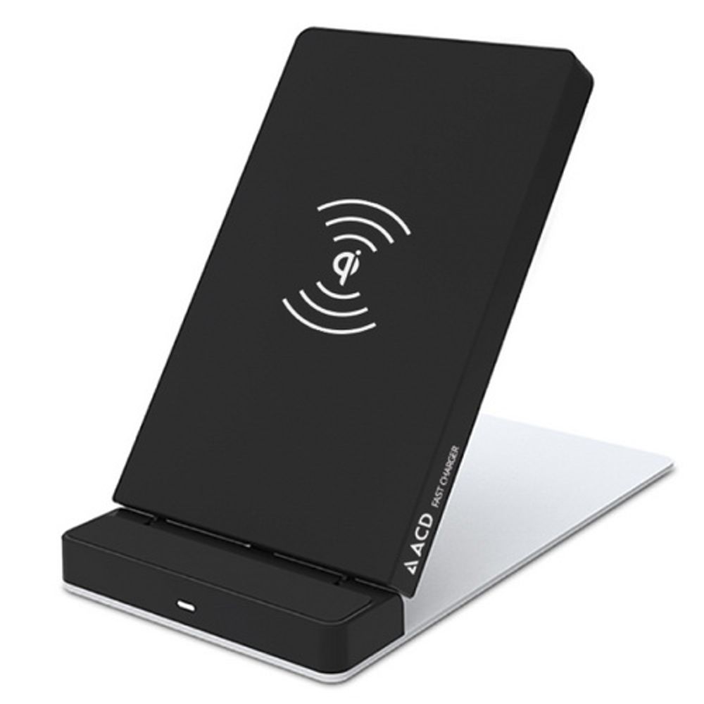 Беспроводное зарядное устройство ACD ACD-W102Q-F1B, Qi, 10 Вт, 2 катушки, USB-C