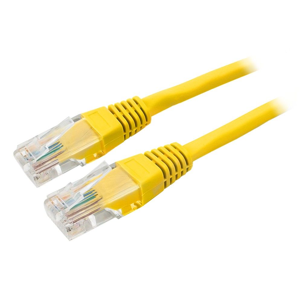 Патч-корд Cablexpert PP10-5M/Y, UTP кат.5e, 5 м, многожильный, литой, жёлтый