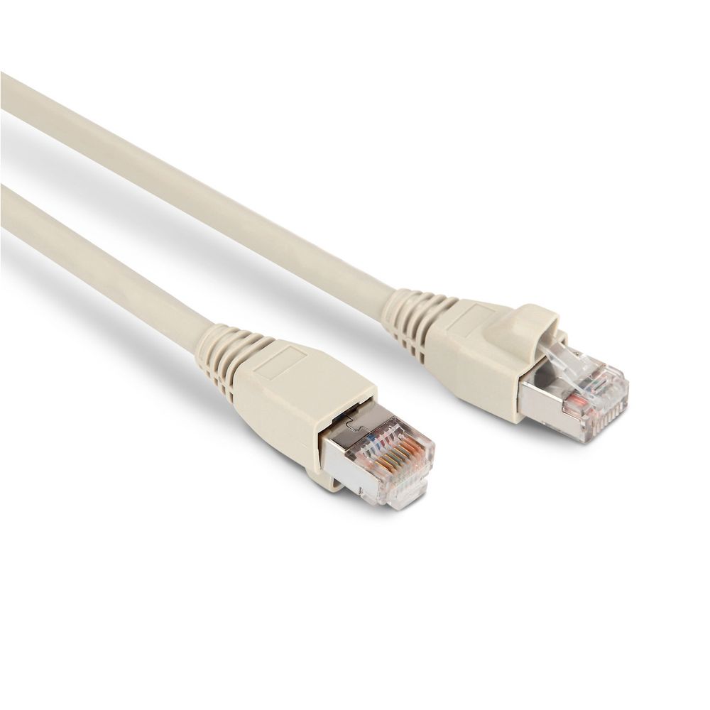 Патч-корд Hyperline PC-LPM-STP-RJ45-RJ45-C6a-3M-LSZH-GY, U/FTP Cat.6a, LSZH, 3 м, серый