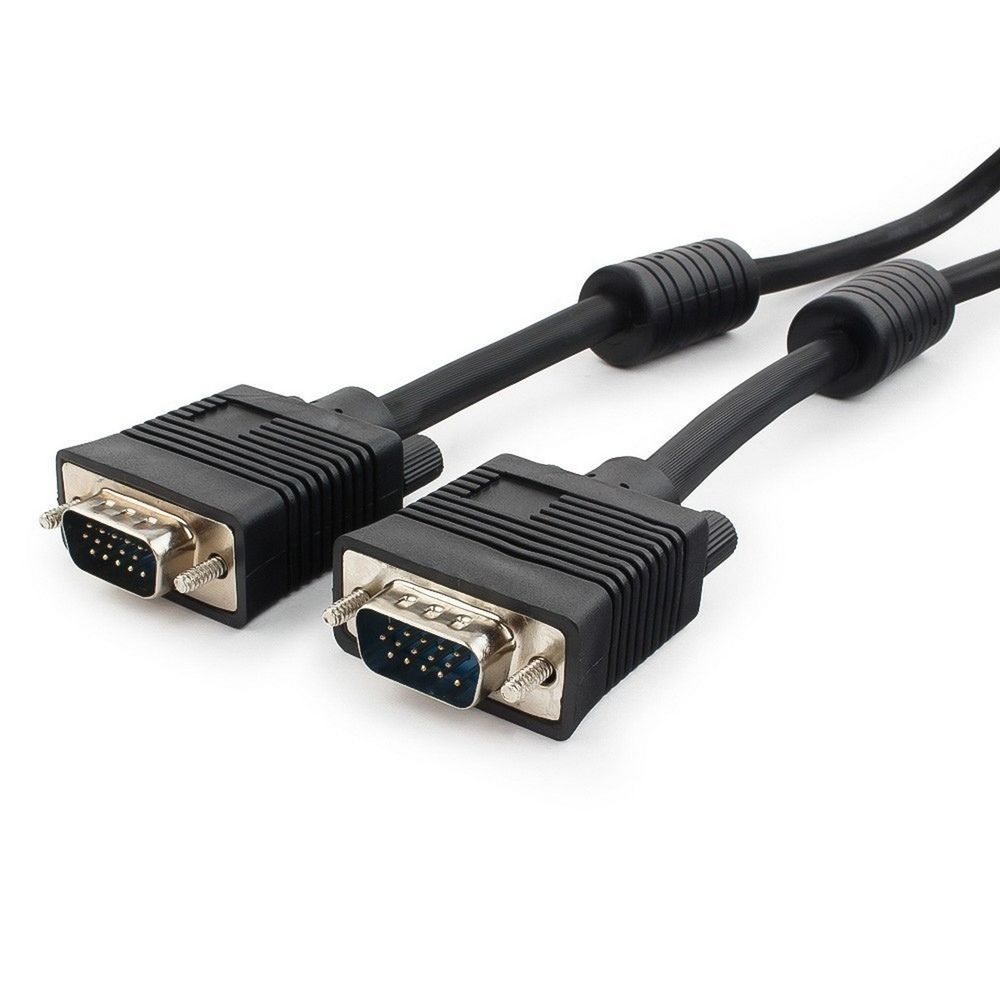 Кабель VGA CABLEXPERT CC-PVGA-1.8M, 1.8 м, VGA «папа» — VGA «папа», экран, ферритовые кольца
