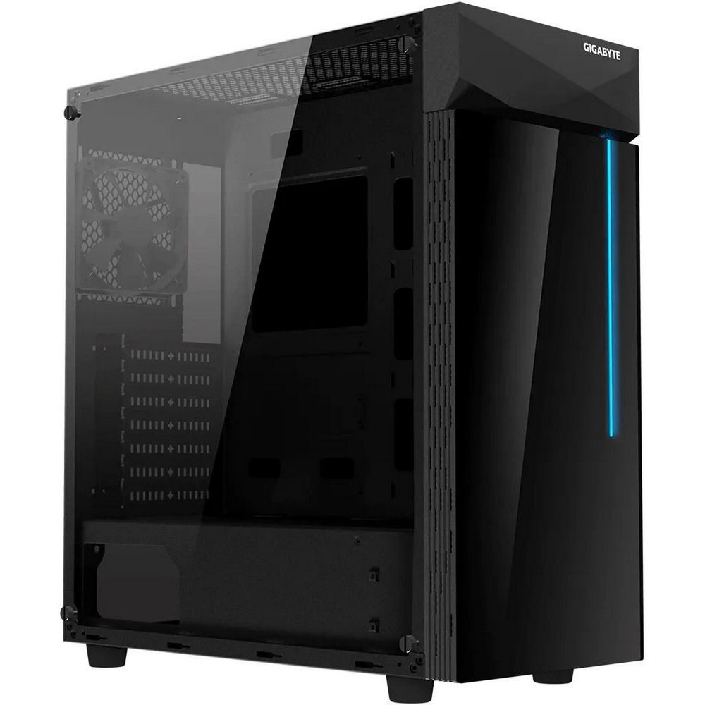 Корпус Gigabyte C200 GLASS GB-C200G, MidiTower ATX, черный, без БП