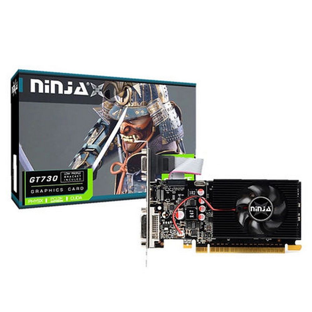 Видеокарта Ninja GT730, 1 ГБ GDDR3, 128 бит, VGA/DVI/HDMI, LP