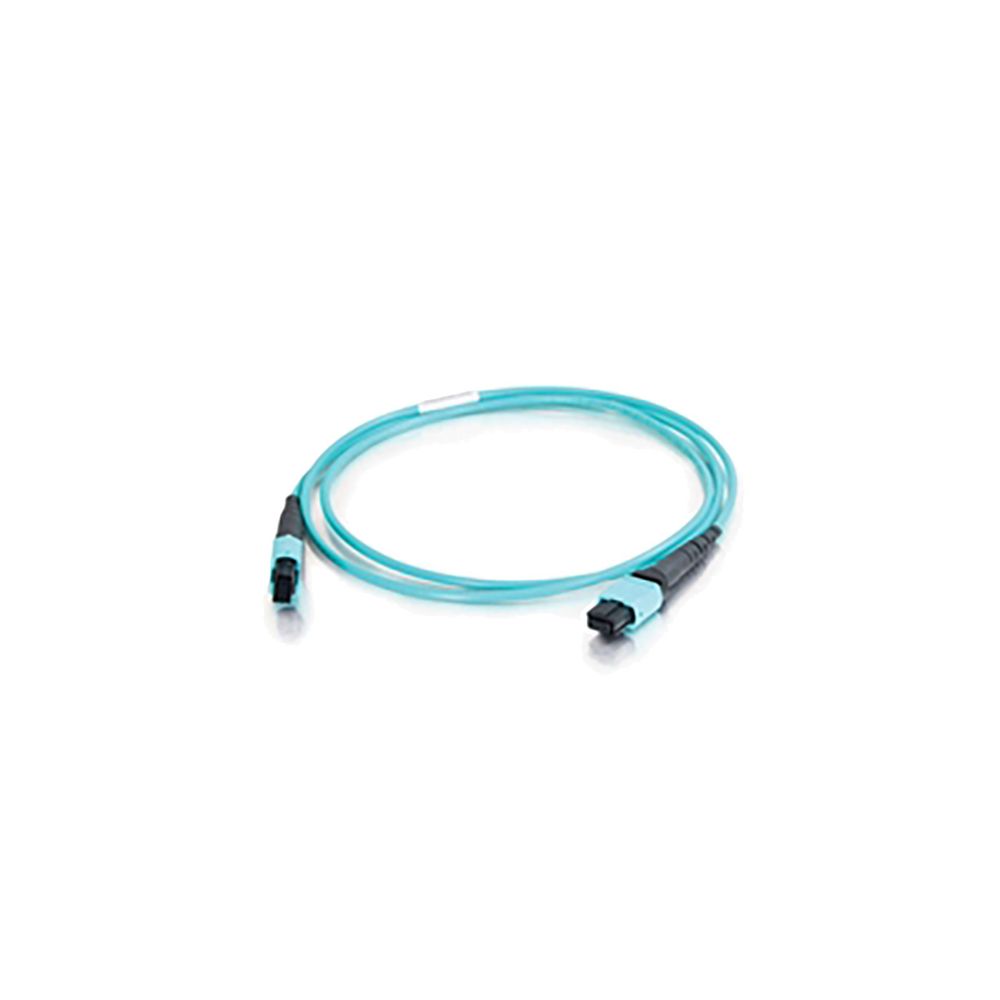Патч-корд Hyperline FHD-MC3-503-MPOM12/PS-MPOF12/PS-A-1M-LSZ, MPO-MPO, OM3, 12 волокон, 1 м