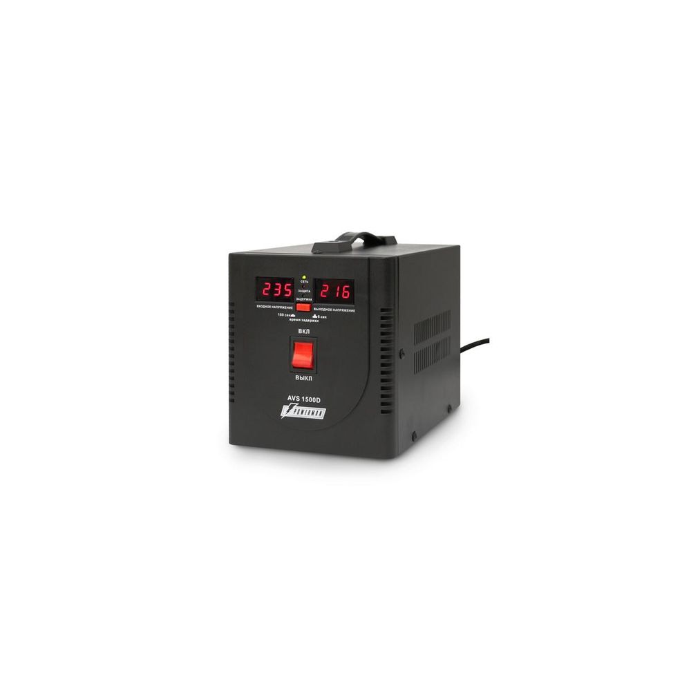Стабилизатор Powerman AVS 1500D Black, 1500ВА, 12А