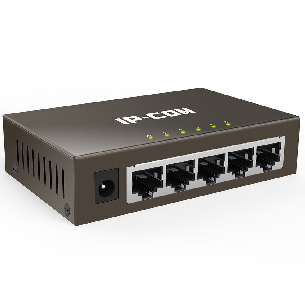 Коммутатор IP-COM G1005, неуправляемый, 5×1 Гбит/с, L2, настольный