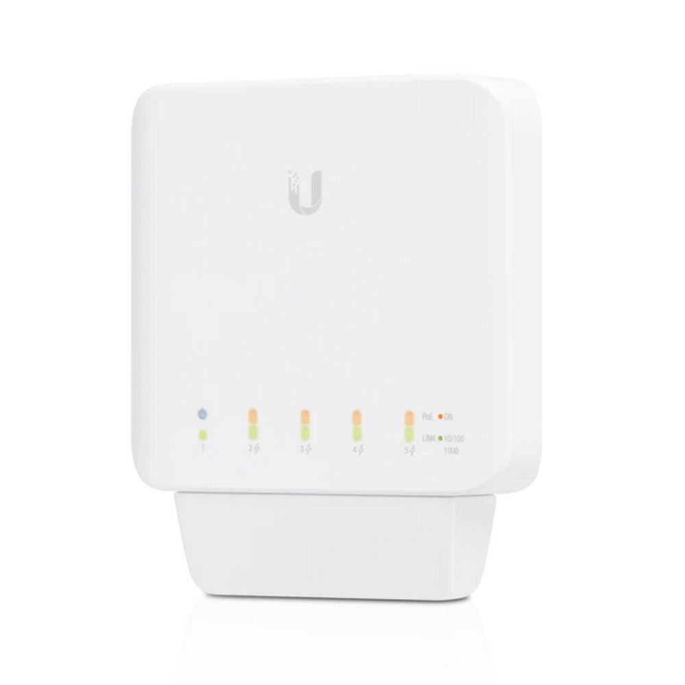 Коммутатор Ubiquiti USW-FLEX, L2, 5×1GbE, 4×PoE, бюджет 46 Вт