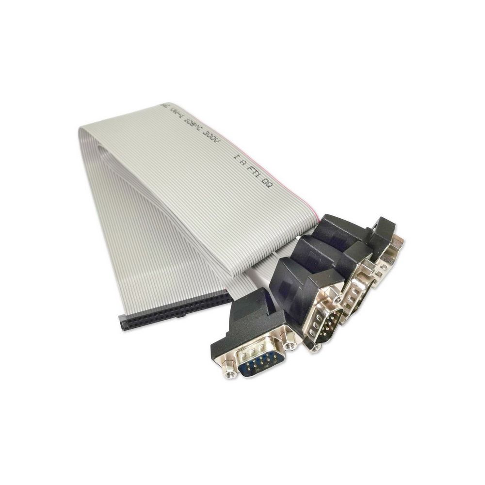 Кабель Advantech 1700000447, IDC 40P-2.0 — 4×RS-232 D-SUB 9P (M), 0.45 м