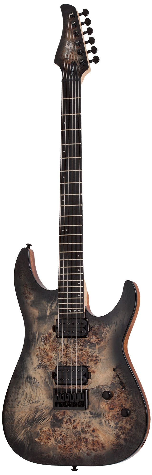 Электрогитара SCHECTER C-6 PRO CB, 6 струн, красное дерево/кап, 24 лада