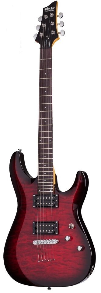 Электрогитара SCHECTER C-6 PLUS STCB, 6 струн, липа/стеганый клен, 24 лада