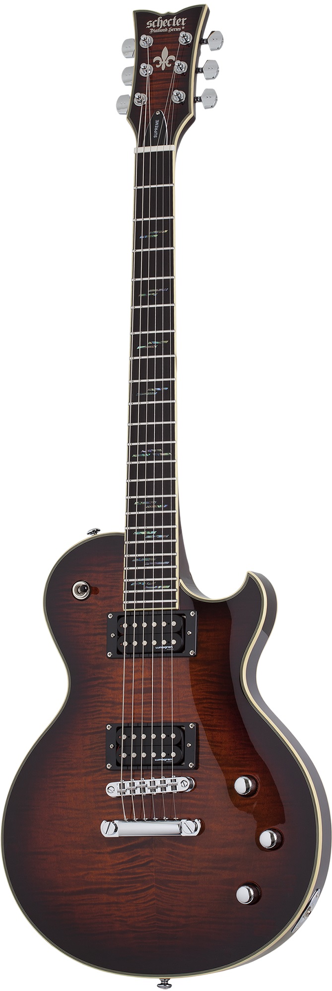 Электрогитара SCHECTER SOLO-II SUPREME CEB, 6 струн, красное дерево, 22 лада, Cat's Eye Black Burst
