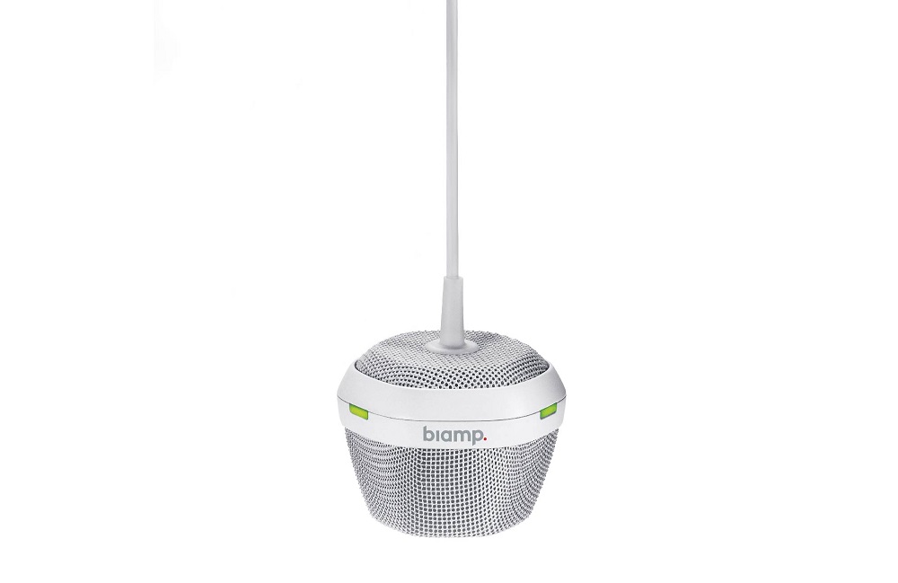 Микрофон Biamp [DevioDCM-1(White)] подвесной, технология Beamtracking; 3 зоны по 120°; 3хLED mute индикаторы; 2хRJ45(доп.для подключения 2-ого DCM-1 по daisy-chain-макс.2 микрофона).Совместим с хабом SCR.Макс.расстояние м/д девайсами:15м. Цвет:белый.