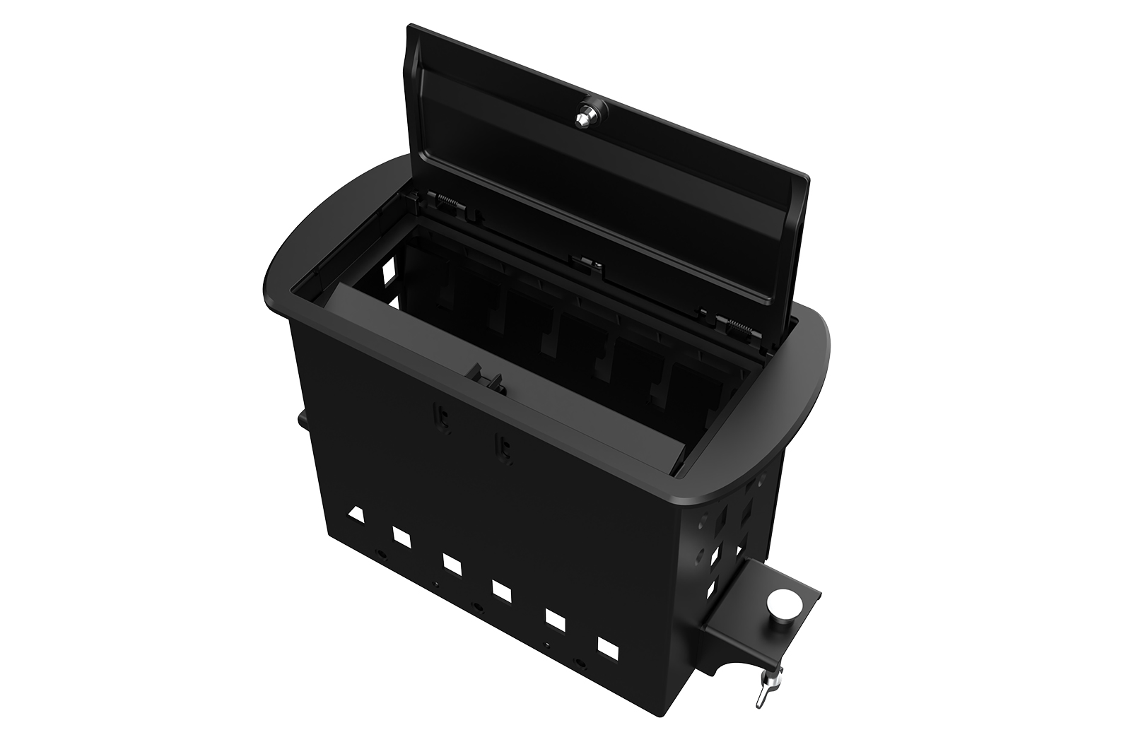 Корпус лючка Wize Pro WRTS-M-6CBOX-B, серия M, до 6 модулей, чёрный
