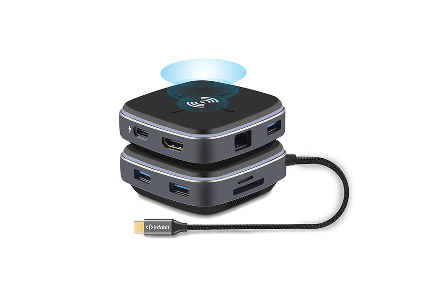 USB-хаб Infobit iHub 901W, 9 портов USB-C