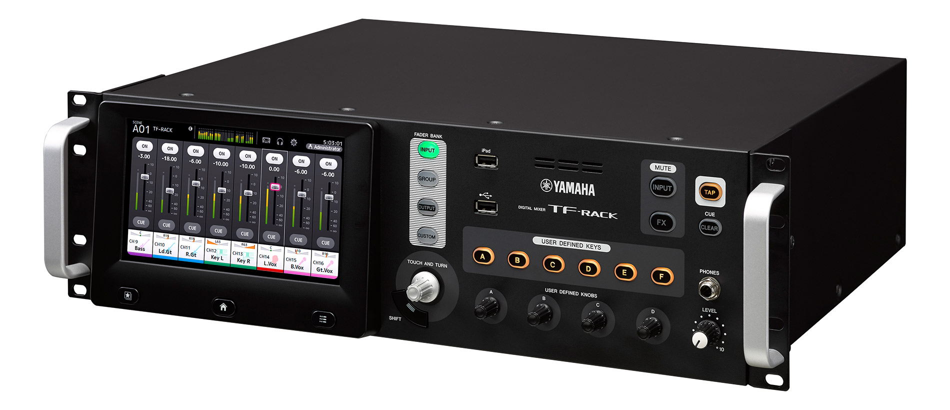 Микшер Yamaha ZQ54270, TF-RACK, цифровой, 16 mic/line, 1U