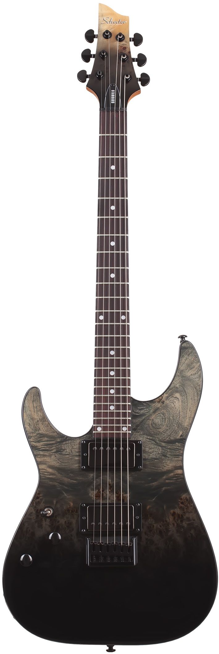 Электрогитара SCHECTER C-1 STANDARD LH BLACK FADE BURST BURL BFBB, леворукая, 6 струн, 24 лада